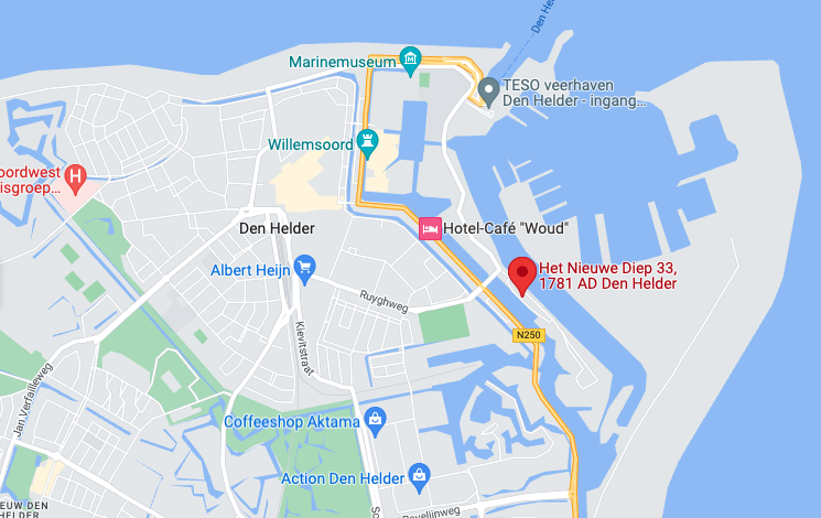 Google Maps screenshot van BBTV kantoor in Den Helder